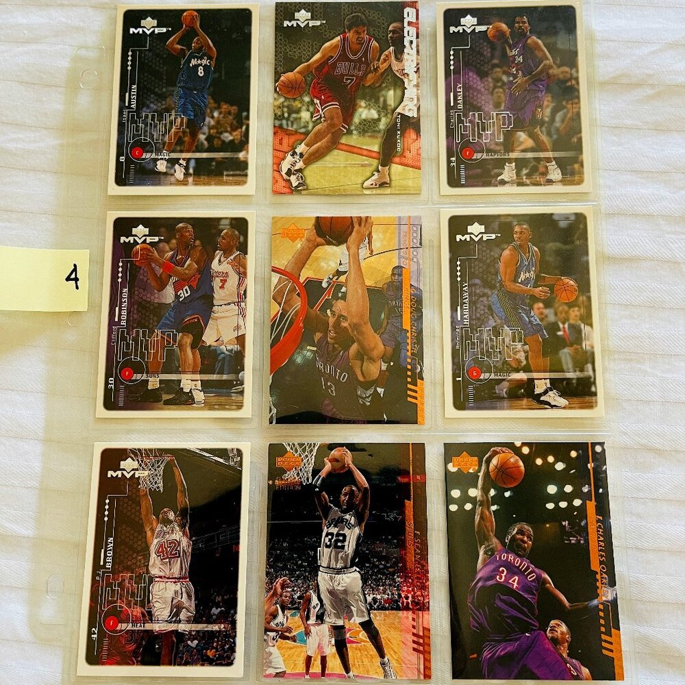 LOT OF 9 BASKETBALL Trading Cards. Mint Condition. UPPER DECK Brand.